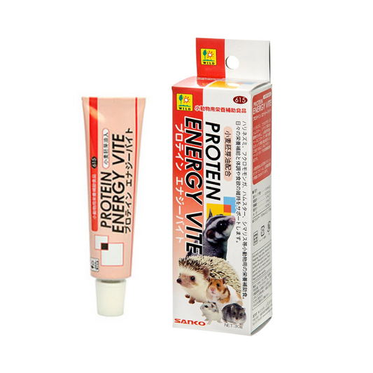 Sanko Protein Energy Vite (615) อาหารเสริมโปรตีนสำหรับหนูแฮมสเตอร์ เม่นแคระ ดอร์เม้าส์ ชูก้าไกรเดอร์ EXP.04/27